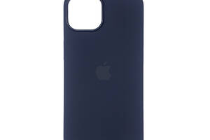 Чехол накладка Silicone Case Full with Magsafe для Apple iPhone 14- Midnight