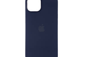 Чехол накладка Silicone Case Full with Magsafe для Apple iPhone 14- Storm Blue