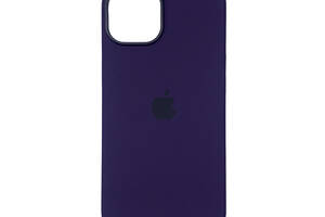 Чехол накладка Silicone Case Full with Magsafe для Apple iPhone 14- Berry Purple