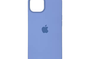 Чехол накладка Silicone Case Full with Magsafe для Apple iPhone 14- Sky