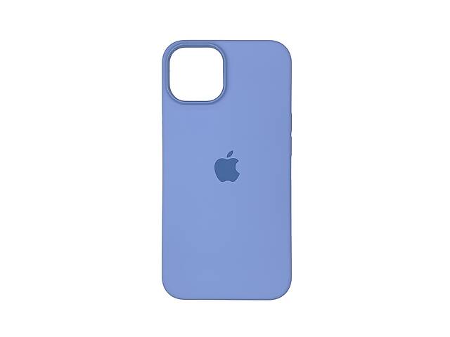 Чехол накладка Silicone Case Full with Magsafe для Apple iPhone 14- Sky