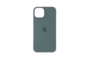 Чехол накладка Silicone Case Full with Magsafe для Apple iPhone 14- Olive