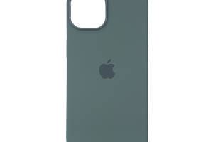 Чехол накладка Silicone Case Full with Magsafe для Apple iPhone 14- Olive