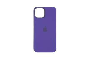 Чехол накладка Silicone Case Full with Magsafe для Apple iPhone 14- Iris