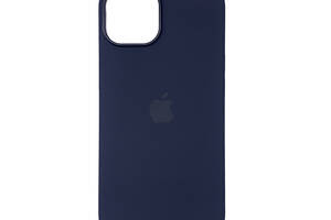 Чехол накладка Silicone Case Full with Magsafe для Apple iPhone 14 Pro- Storm Blue