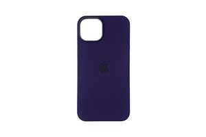 Чехол накладка Silicone Case Full with Magsafe для Apple iPhone 14 Pro Max- Berry Purple