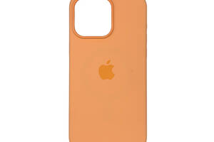 Чехол накладка Silicone Case Full with Magsafe для Apple iPhone 15- Orange