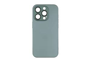 Чехол-накладка стеклянный матовый с защитой камеры Matte AG-Glass iPhone 12 Cangling Green