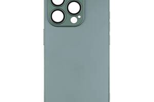 Чехол-накладка стеклянный матовый с защитой камеры Matte AG-Glass iPhone 12 Cangling Green