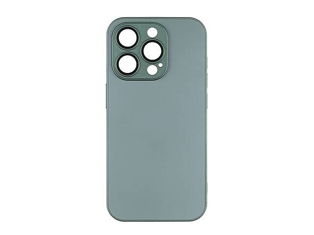 Чехол-накладка стеклянный матовый с защитой камеры Matte AG-Glass iPhone 12 Cangling Green