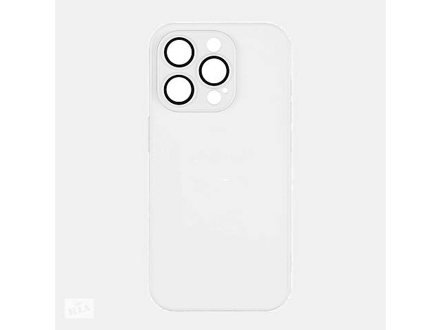 Чехол-накладка стеклянный матовый с защитой камеры Matte AG-Glass iPhone 12 Pearly White