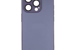 Чехол-накладка стеклянный матовый с защитой камеры Matte AG-Glass iPhone 12 Deep Purple