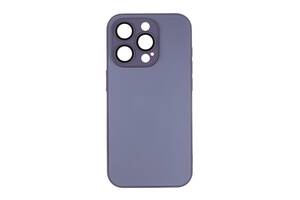 Чехол-накладка стеклянный матовый с защитой камеры Matte AG-Glass iPhone 13 Deep Purple