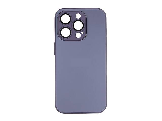 Чехол-накладка стеклянный матовый с защитой камеры Matte AG-Glass iPhone 13 Deep Purple