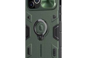 Чехол Nillkin CamShield Armor для Apple iPhone 12 Pro / 12 шторка на камеру Зеленый