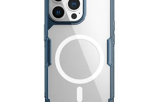 Чехол Nillkin Nature Pro Magnetic Apple iPhone 13 Pro Синий-прозрачный