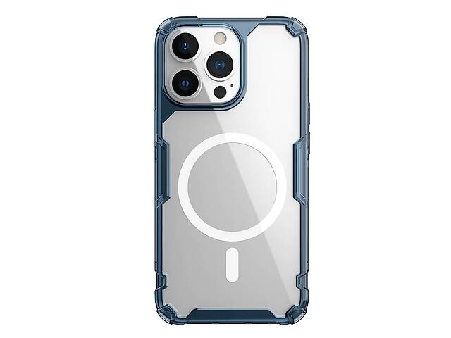Чехол Nillkin Nature Pro Magnetic Apple iPhone 13 Pro Синий-прозрачный