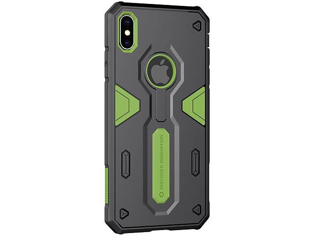 Чехол противоударный Nillkin Defender II Case для iPhone Xs Max черный ТПУ+пластик Green