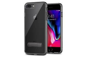 Чехол противоударный SPG A quality Crystal Hybrid с подставкой для iPhone 7 Plus/8 Plus прозрачный Black