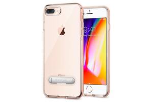 Чехол противоударный SPG A quality Crystal Hybrid с подставкой для iPhone 7 Plus/8 Plus прозрачный Blush Gold