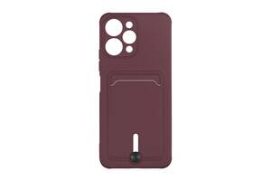 Чехол с карманом для карт OtterBox Colorfull Pocket Card Xiaomi Redmi 12 Maroon