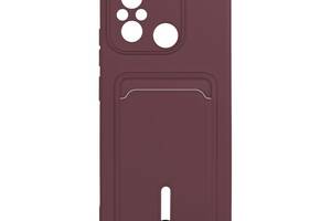 Чехол с карманом для карт OtterBox Colorfull Pocket Card Xiaomi Redmi 12C Maroon