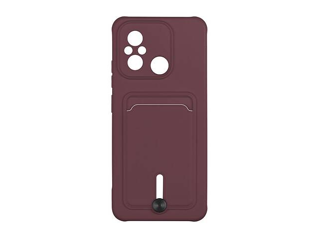 Чехол с карманом для карт OtterBox Colorfull Pocket Card Xiaomi Redmi 12C Maroon