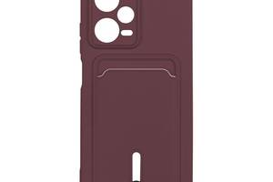 Чехол с карманом для карт OtterBox Colorfull Pocket Card Xiaomi Redmi Note 12 Pro + 5G Maroon