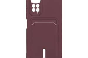 Чехол с карманом для карт OtterBox Colorfull Pocket Card Xiaomi Redmi Note 11 Global / Redmi Note 11S 4G Maroon