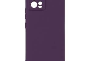 Чехол с рамкой камеры Silicone Cover A Motorola G72 Purple