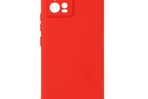 Чехол с рамкой камеры Silicone Cover A Motorola G72 Red