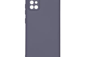 Чехол с рамкой камеры Silicone Cover A Samsung Galaxy A71 Dark Blue