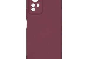 Чехол с рамкой камеры Silicone Cover A Xiaomi Redmi Note 12S Maroon