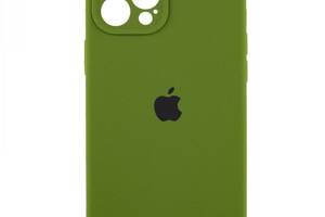 Чехол с защитой камеры Silicone Case Full Apple iPhone 13 Pro Max Army green