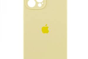Чехол с защитой камеры Silicone Case Full Apple iPhone 13 Pro Max Crem yellow