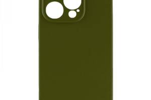 Чехол с защитой камеры Silicone Case Full Apple iPhone 13 Pro Army green