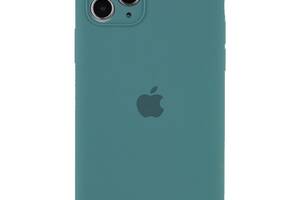 Чехол с защитой камеры Silicone Case Full iPhone 14 Dark Green