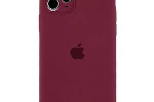 Чехол с защитой камеры Silicone Case Full iPhone 14 Plum