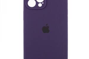 Чехол с защитой камеры Silicone Case Full iPhone 14 Pro Elderberry