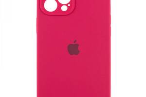 Чехол с защитой камеры Silicone Case Full iPhone 14 Pro Red