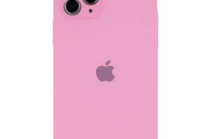 Чехол с защитой камеры Silicone Case Full iPhone 14 Pro Light pink