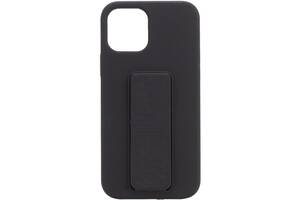 Чехол Silicone Case Hand Holder для Apple iPhone 12 Pro Max (6.7) (Черный / Black) 1096589