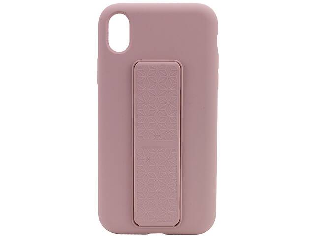 Чехол Silicone Case Hand Holder для Apple iPhone XS Max (6.5) (Розовый / Pink Sand) 1096626