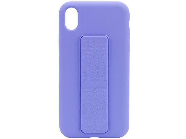 Чехол Silicone Case Hand Holder для Apple iPhone XS Max (6.5) (Сиреневый / Dasheen) 1096627