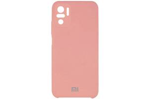 Чехол Silicone Cover Full Camera (AAA) для Xiaomi Redmi Note 10 / Note 10s (Розовый / Pink) 1164676