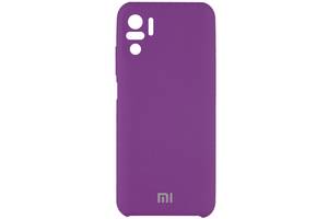 Чехол Silicone Cover Full Camera (AAA) для Xiaomi Redmi Note 10 / Note 10s (Фиолетовый / Grape) 1164683