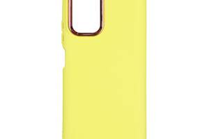 Чехол Silicone Cover Metal frame AA Xiaomi Redmi Note 10 / Redmi Note 10s Yellow