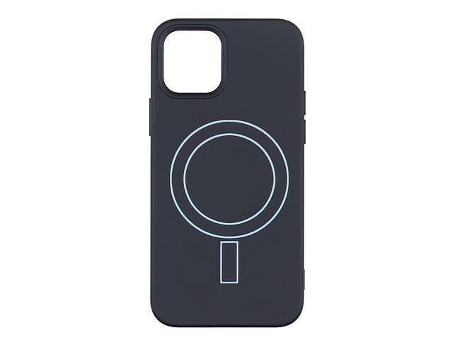 Чехол Spase TPU Aneu с Magsafe iPhone 14 Black - Light Blue