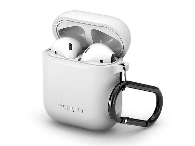 Чохол Spigen для Apple AirPods Silicone, White