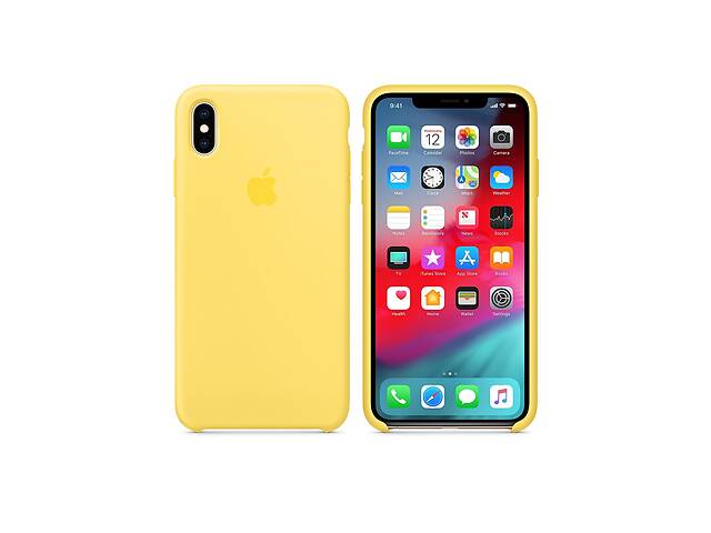 Чехол силиконовый soft-touch Apple Silicone case для iPhone X/Xs желтый Canary Yellow
